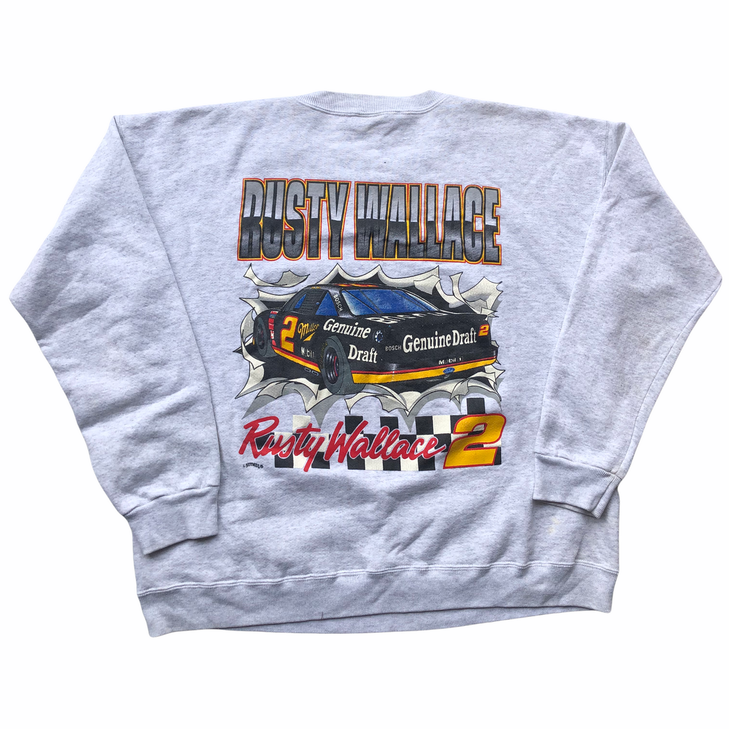vintage rusty wallace nascar nutmeg mills sweatshirt
