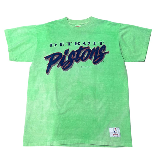 Detroit Pistons Vintage Lime Green Tee