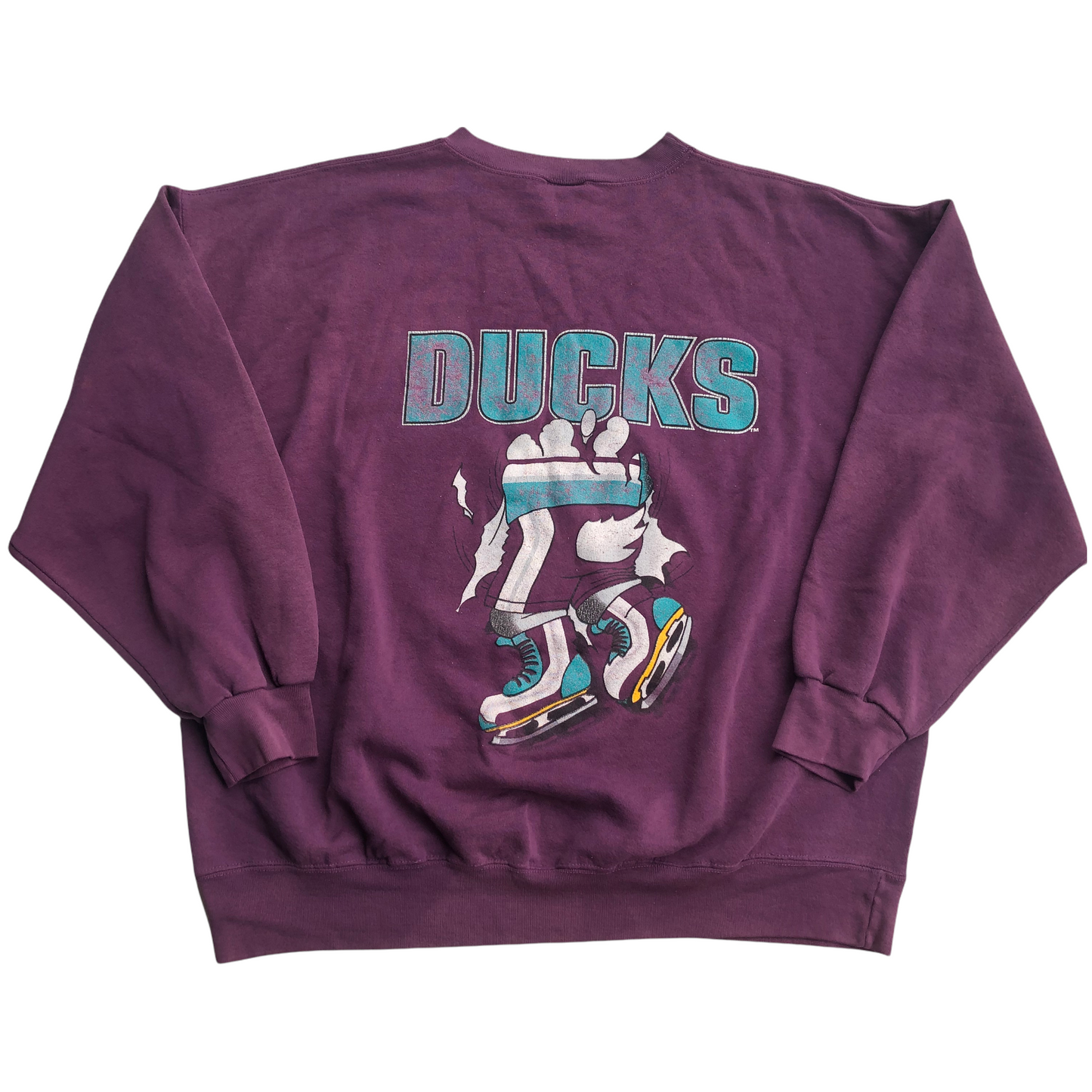 Anaheim Mighty Ducks Double Sided Crewneck Sweatshirt