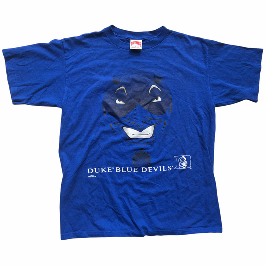 duke blue devils vintage nutmeg mills big face shirt 
