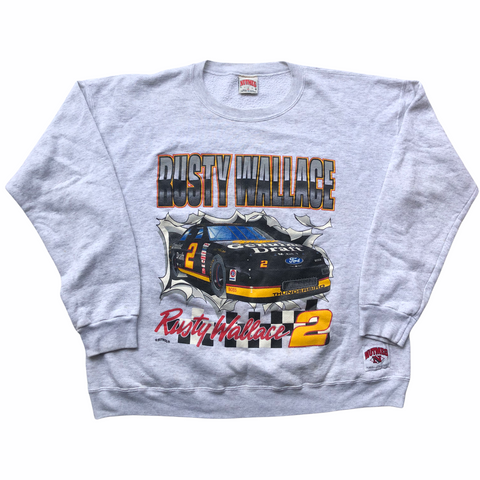 vintage rusty wallace nascar nutmeg mills sweatshirt 